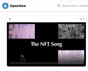The NFT Song mis en vente sur OpenSea