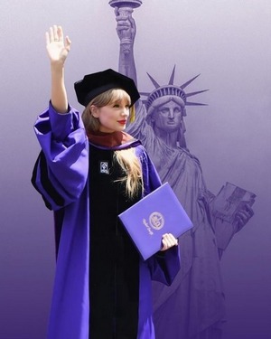 Taylor Swift - NYU's 2022 commencement ceremony at Yankee Stadium, on May 18, 2022